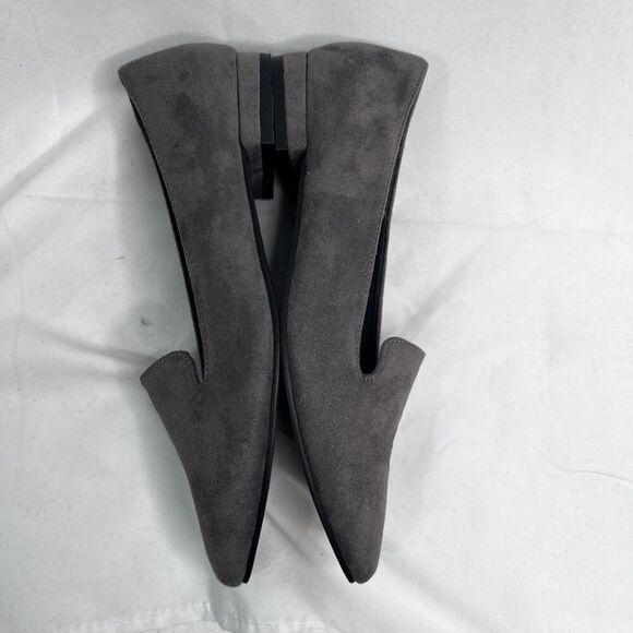 H by Halston Barcelona Gray Vegan Suede Pointed Toe Slip On Flats Size 7.5 - Picture 5 of 12